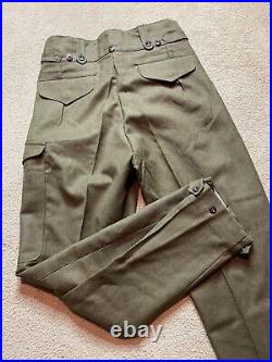 Carter Smith & Co Vintage 1951 Wool Australian Military Uniform Pants Korean War