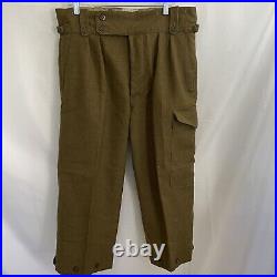 Carter Smith Pants Australian Military Trouser Wool Korean War Brown 12 (36)