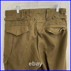 Carter Smith Pants Australian Military Trouser Wool Korean War Brown 12 (36)