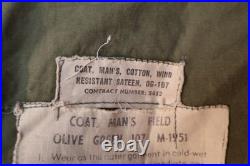 Cold War US Army 11th Airborne Coat Mans Cotton M-1951 Field Jacket, X-Small Reg