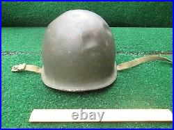 Collectible M1 Type Military Helmet & Liner Dated 1953 Korean War Same Mold as 2