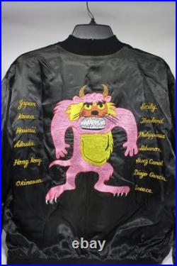 Custom Vintage 1950s Korean War era Silk Souvenir light Jacket Tiny M size M