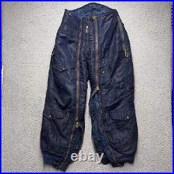 D-1A Heavy Flying Trousers Mens 32 Blue Korean War USAAF MFG CH Masland & Sons