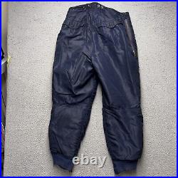 D-1A Heavy Flying Trousers Mens 32 Blue Korean War USAAF MFG CH Masland & Sons