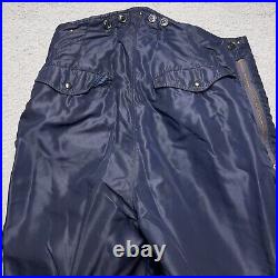 D-1A Heavy Flying Trousers Mens 32 Blue Korean War USAAF MFG CH Masland & Sons