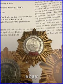 DPRK Order Of Agricultural District 30th Anniversary Commemoration