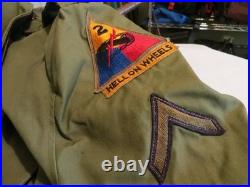 Dated Feb. 1952 Korean War BELTED OVERCOAT With Liner M-1951 US Military Patches