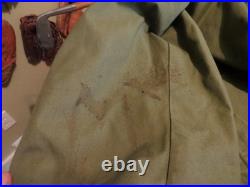 Dated Feb. 1952 Korean War BELTED OVERCOAT With Liner M-1951 US Military Patches