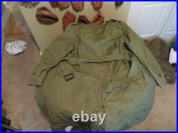 Dated Feb. 1952 Korean War BELTED OVERCOAT With Liner M-1951 US Military Patches