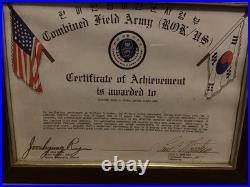 Dedicated Service Korean War, Military Police Achievement Plaque set 2 Medals