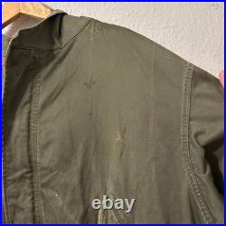Distressed Vintage Sz Medium M-1951 Army Field Jacket Fishtail Parka Shell