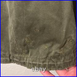 Distressed Vintage Sz Medium M-1951 Army Field Jacket Fishtail Parka Shell