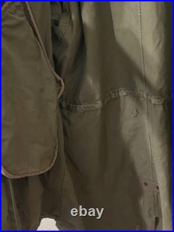 Distressed Vintage Sz Medium M-1951 Army Field Jacket Fishtail Parka Shell