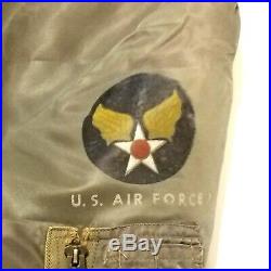 Dobbs Industries MA-1 Military US Air Force Flight Bomber Jacket Sz L Korean War