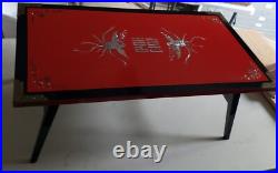EXTREMELY RARE Korean War MILITARY GIFT PRESENTATION Red Lacquer Tea Table PEARL