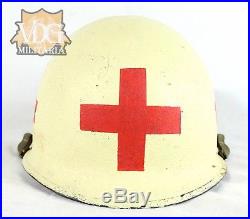 Early Post WW2/Korean War Era US Army Painted Medic Helmet-Named