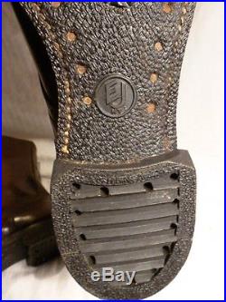Endicott Johnson 1950's Brown Leather Combat Men's Boots 7.5 D, Korean War