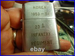 Engraved Korean War 1953-1954 23d Infantry Regiment CleanCut Military Lighter