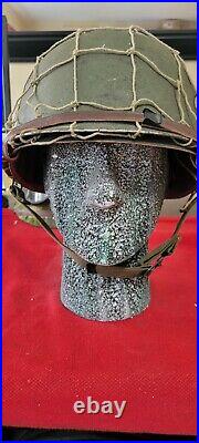 Estate Find WW2 Korean War Army Helmet, plus Liner with Netting