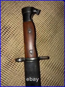 Excellent Egyptian Model 1950 Hakim Rifle Bayonet Knife + Scabbard