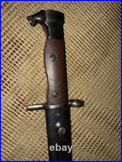 Excellent Egyptian Model 1950 Hakim Rifle Bayonet Knife + Scabbard