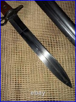 Excellent Egyptian Model 1950 Hakim Rifle Bayonet Knife + Scabbard