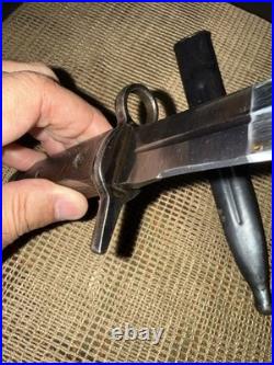 Excellent Egyptian Model 1950 Hakim Rifle Bayonet Knife + Scabbard