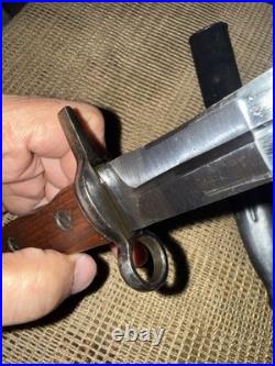 Excellent Egyptian Model 1950 Hakim Rifle Bayonet Knife + Scabbard