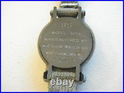 Extra Nice Authentic U. S. Military Korean War Waltham Wrist Compass C-w
