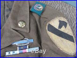 Fantastic Montana KIA Korean War Ike Jacket Bullion 1st Cav patch & 7 Cav DI's