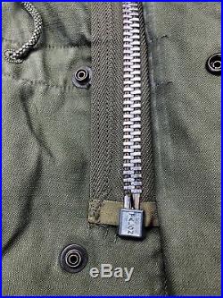 Field Jacket M51 Sateen OG 107 Vintage 1950s Vtg Korean War Patch 50s 1956