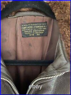 First Series G1 Jacket 55j14 40s 50s USN Flight Jacket Korean War Era Real Sz 40