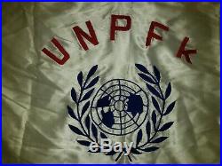 Flag1385 Korean War United Nations Partisan Forces Korea UNPFK silk W11E