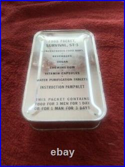 Food Packet, Survival, ST-3 Korean War Bailout ration, one sealed, one opened