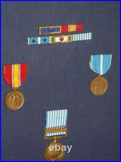 Framed US Air Force Korean War Medals & Ribbons
