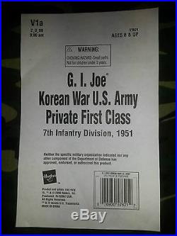 Gi Joe Millennium Series Collection Korean War Us Army 7th Inf DIV 1951 Hasbro