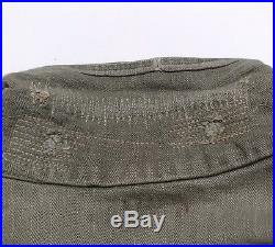 HBT Korean War US Army Patched Shirt JACKET VINTAGE VTG USA 40s OD7 Herringbone