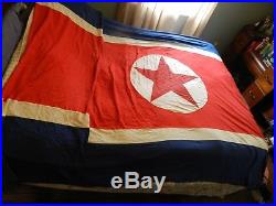 Huge Korean War Flag Captured by a U. S Marine in 1952