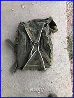 ID'd 82 airborne Parachute 1953 Korean War, bag, 4 point harness, RELIANCE Mfg