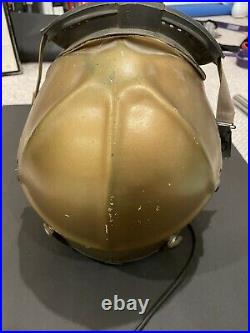 IDed Navy H-4 Flight Helmet Size Medium with Liner & comm, Gentex, Korean War