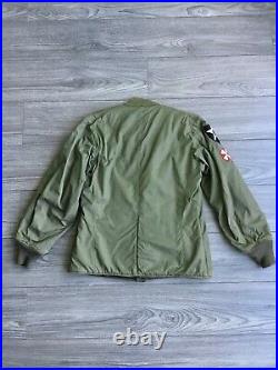 Jacket WW2 Field Pile Liner with Korean War 8th army 2nd infantry patches, named