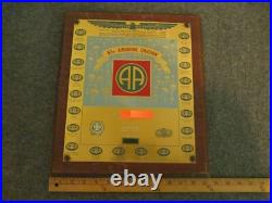 KOREA WAR ERA 82nd ARMY AIRBORNE 15.5 MEMORIAL/AWARD PLAQUE-NATIONAL PLAQUE Co