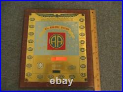 KOREA WAR ERA 82nd ARMY AIRBORNE 15.5 MEMORIAL/AWARD PLAQUE-NATIONAL PLAQUE Co