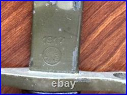 KOREA WAR US M-1917 BAYONET FOR TRENCH SHOTGUNS B A INC Scabbard