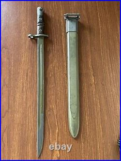 KOREA WAR US M-1917 BAYONET FOR TRENCH SHOTGUNS B A INC Scabbard