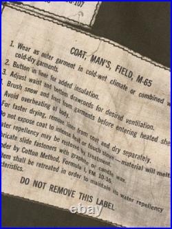 KOREAN Vietnam WAR US ARMY ALASKAN COMMAND M-65 FIELD JACKET OG-107 M-51 Lined S