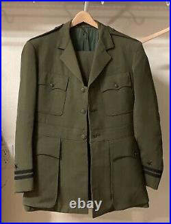 KOREAN WAR ERA Lieutenants Uniform heavy wool Olive Green Jacket 40L & Pants