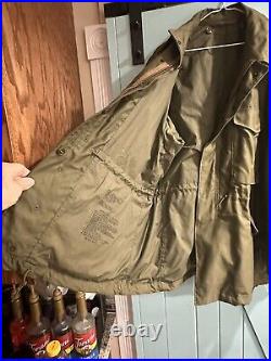 KOREAN WAR NOS WithCUTTER TAG MILITARY OG-107 M-1951 FIELD JACKET REGULAR LARGE