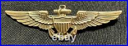 KOREAN WAR U. S. Navy USMC Aviator Wings GEMSCO Pilot Wing RARE Triple Hallmark