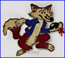 KOREAN WAR US AIR FORCE PATCH 12th Fighter Bomber Squadron-ORIGINAL FOXY FEW